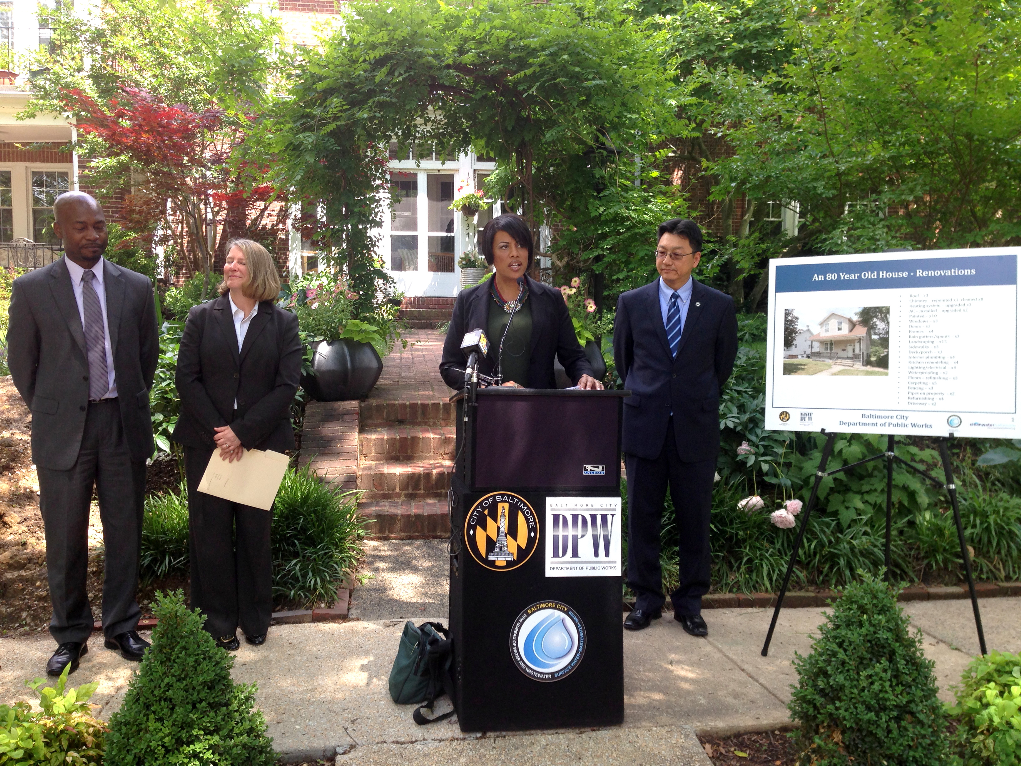 Mayor Rawlings-Blake and DPW Director Rudy Chow announce service plans