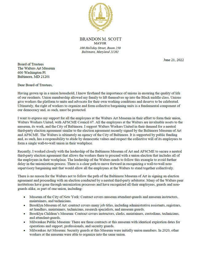 For content of these images, see the attached document on this page (Letter to Walters Board 6.21 (jf))